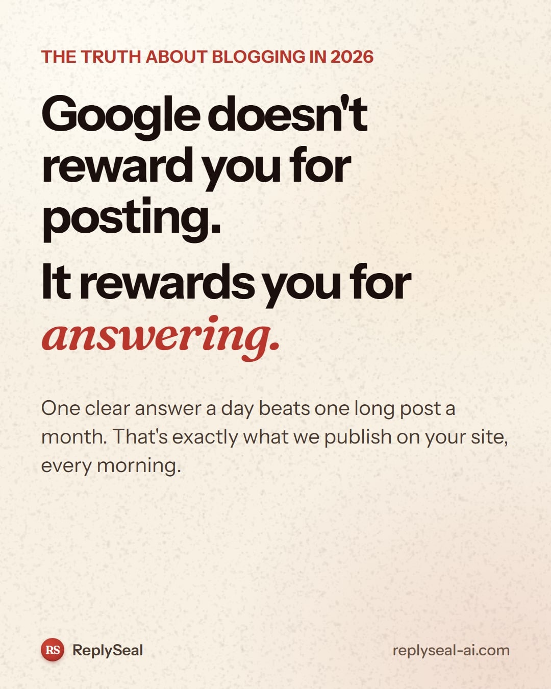 ReplySeal: the truth about getting found on Google and ChatGPT