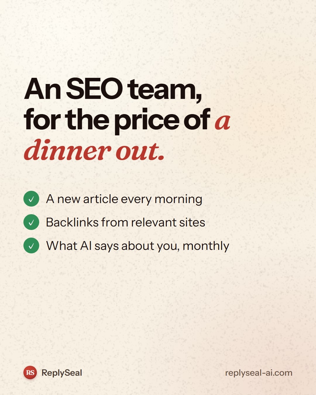 ReplySeal: SEO agency versus ReplySeal